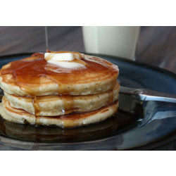 Poppy Seed Eggnog Pancakes