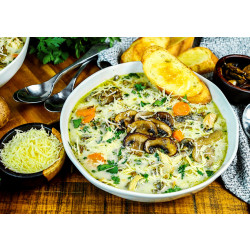 Creamy Mushroom Chicken and Wild Rice Soup